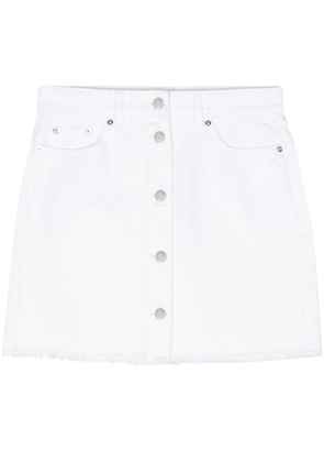Michael Michael Kors frayed denim mini skirt - White