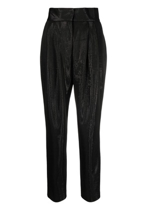 IRO high-waisted cotton trousers - Black