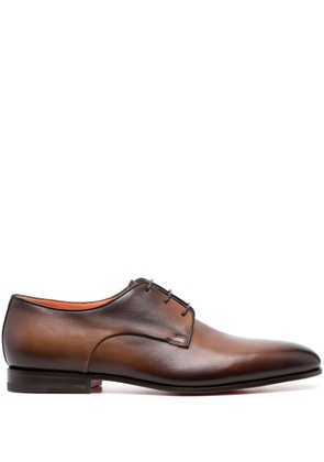 Santoni lace-up leather Derby shoes - Brown