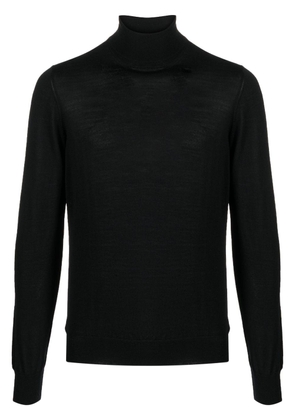 Tagliatore roll-neck fine-knit jumper - Black