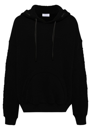 Off-White drawstring cotton hoodie - Black
