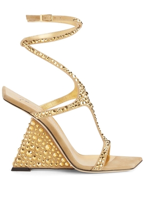 Giuseppe Zanotti Emmanuelle 80mm leather sandals - Gold