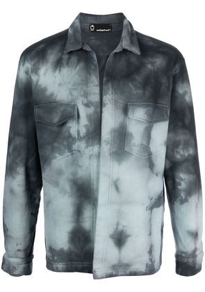 STYLAND x notRainProof tie-dye open-front shirt jacket - Blue