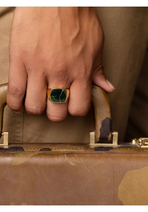 Nialaya Jewelry jade signet ring - Gold