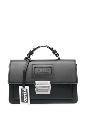 Kenzo logo-debossed leather tote bag - Black