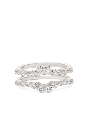 Annoushka 18kt white gold Marguerite diamond full jacket ring - Silver