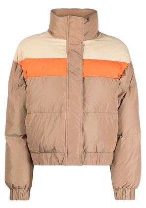 Rejina Pyo Otis colour-block puffer jacket - Brown