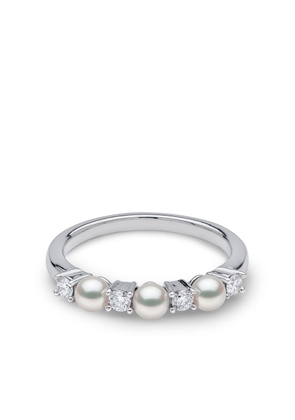 Yoko London 18kt white gold Eclipse Akoya pearl and diamond ring - Silver