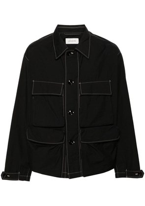 LEMAIRE contrast-stitching cargo shirt jacket - Black