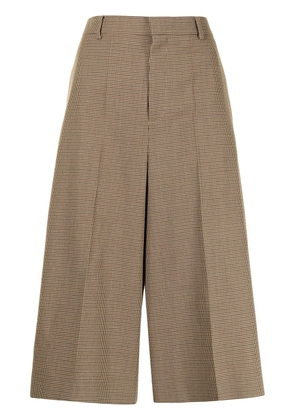Céline Pre-Owned 2019 pre-owned check-print wool culottes - Brown