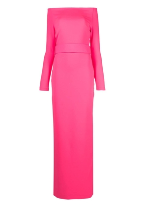 Solace London boat-neck maxi dress - Pink