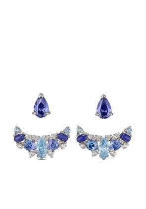 Anabela Chan 18kt white gold Twinkle Ear-Jacket earrings - Blue