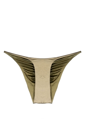 Isa Boulder gathered-detail bikini bottoms - Gold