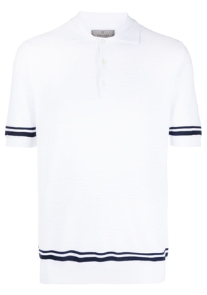 Canali short-sleeve cotton polo - White