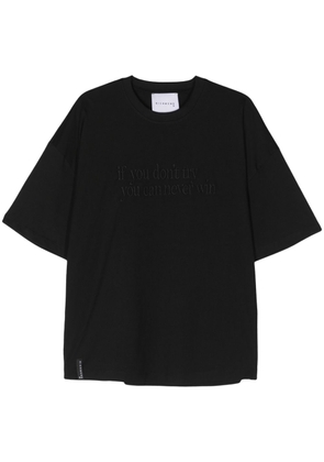 John Richmond slogan-embroidered T-shirt - Black