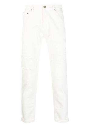 PT Torino patchwork-detail straight-leg jeans - White