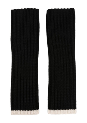 TOTEME fingerless wool gloves - Black