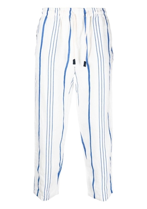 PENINSULA SWIMWEAR straight-leg striped trousers - White