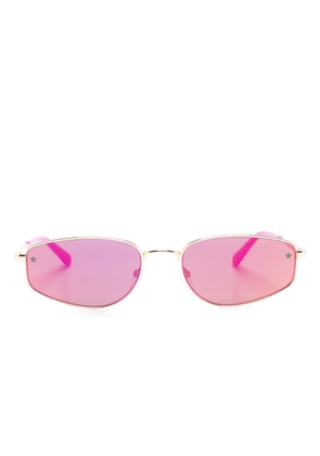 Chiara Ferragni logo-stamp square-frame sunglasses - Gold