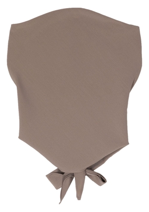 Rokh strapless cropped top - Brown
