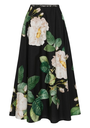 Giambattista Valli floral-print cotton skirt - Black