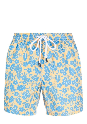 Barba all-over floral-print swim shorts - Blue
