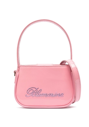 Blumarine crystal-embellished logo tote bag - Pink