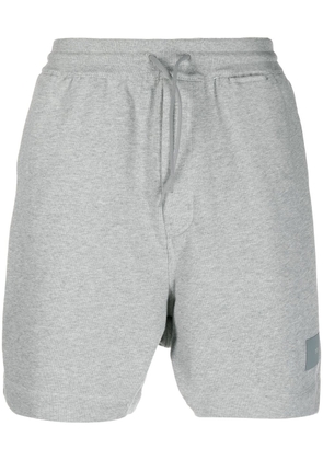 Y-3 logo-patch melange-effect shorts - Grey