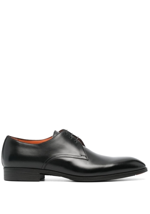 Santoni round-toe leather Oxford shoes - Black