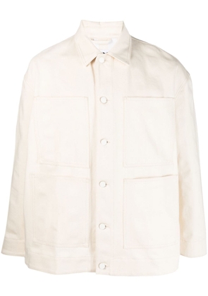 Sunnei longsleeved cotton shirt jacket - Neutrals