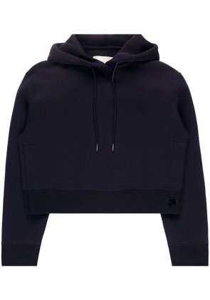 sacai drawstring-hood cropped hoodie - Blue
