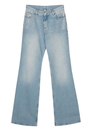 LIU JO crystal-embellished flared jeans - Blue