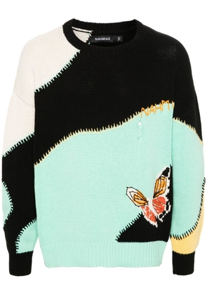 Nahmias Butterfly intarsia-knit jumper - Black