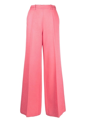 Forte Forte stripe-jacquard wide-leg trousers - Pink