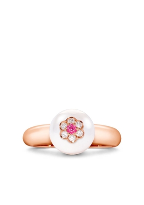 David Morris 18kt red gold diamond Berry ring - Pink