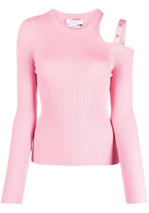 Blumarine cut-out ribbed jumper - Pink