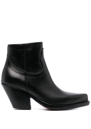 Sonora 70mm ankle leather boots - Black