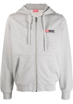 Diesel S-Ginn-Hood-Div zip-up hoodie - Grey