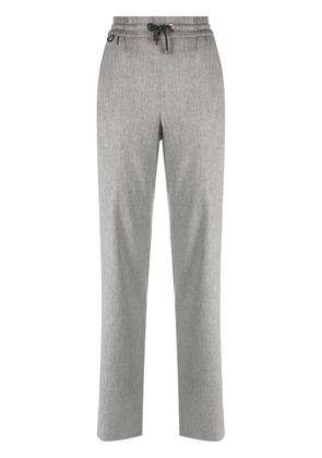 Agnona wool-blend straight-leg trousers - Grey
