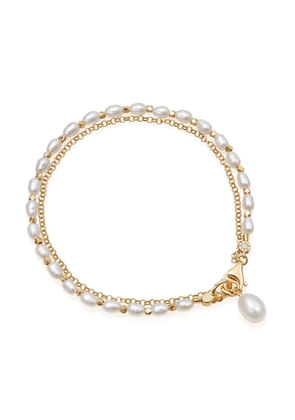 Astley Clarke Pearl Biography layered bracelet - Gold