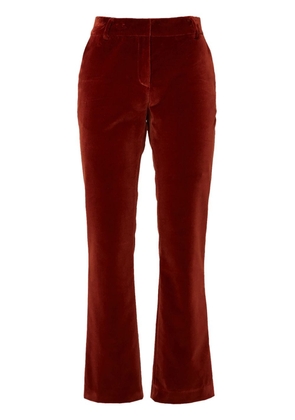 La DoubleJ 24/7 velvet cropped trousers - Red