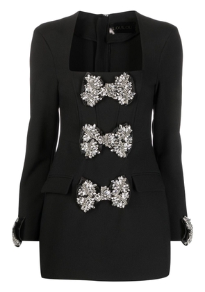 Loulou Talulla crystal-embellished bow minidress - Black