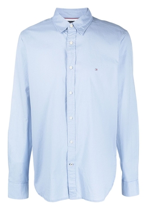Tommy Hilfiger spread-collar cotton shirt - Blue
