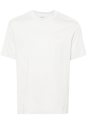 Emporio Armani rubberised-logo cotton T-shirt - Grey
