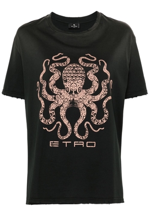ETRO graphic-print cotton T-shirt - Black