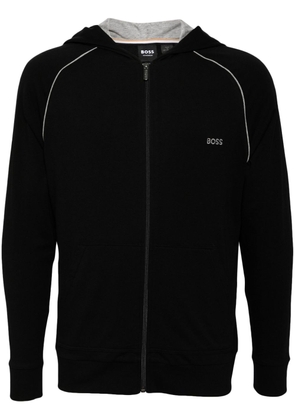 BOSS logo-embroidered track jacket - Black