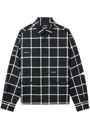 Undercover graphic-print cut-out shirt - Black