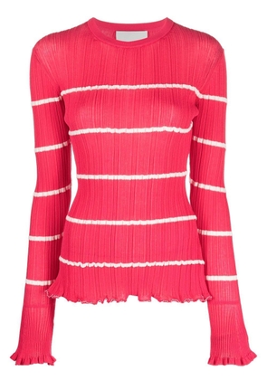 3.1 Phillip Lim striped ribbed-knit top - Pink
