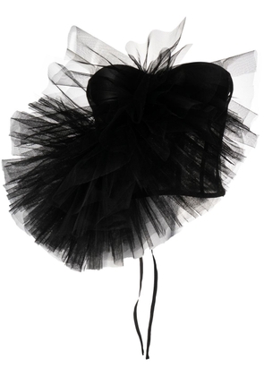 Alchemy tulle-layered strapless gown - Black