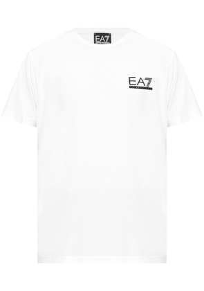 Ea7 Emporio Armani logo-appliqué T-shirt - White